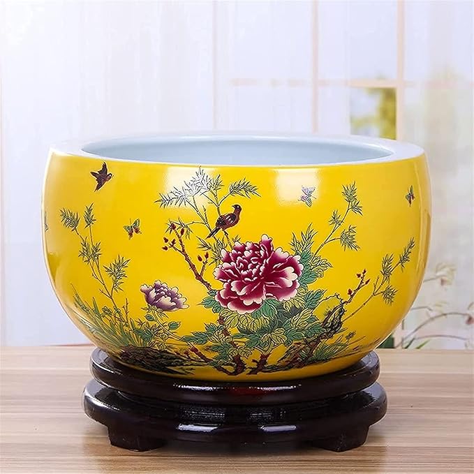 Mzen Flower Pots Home Indoor Planter Pot Ceramic Flower Pot Chinese