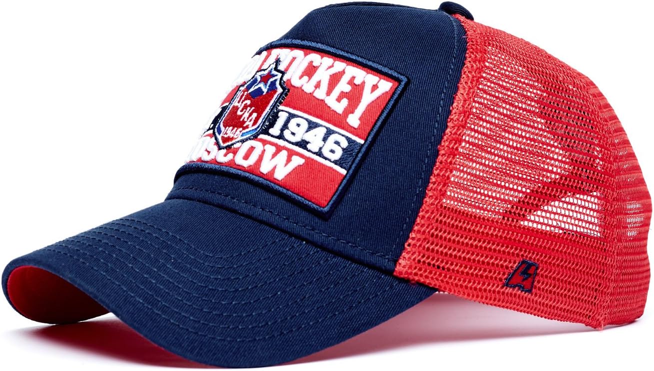 Atributika & Club HC CSKA Moscow KHL Trucker Hat CSKA Hockey, Snapback, Dark Blue/red