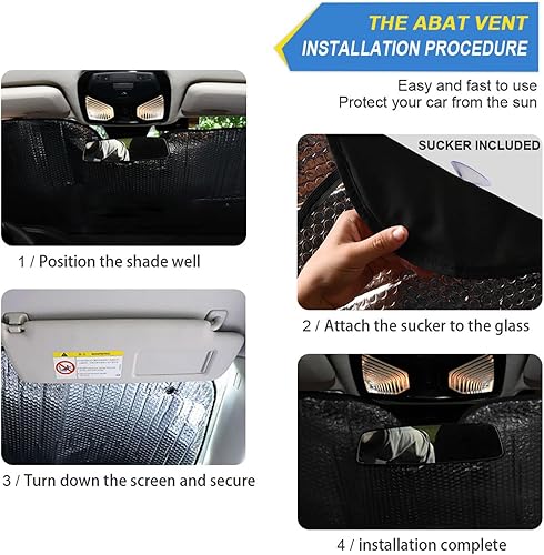 Miniatura 2 de Boccsty Parasol para parabrisas de bulldogs franceses, para automóvil, camión, SUV, lindos cachorros, color negro, 57 x 31.5 pulgadas, compatible