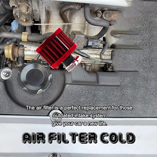 Miniatura 6 de Filtro de aire de 0.472 pulgadas (0.472 in), filtro de aire de motor pequeño, mini cono universal de motor filtro de entrada de aire limpio en frío,