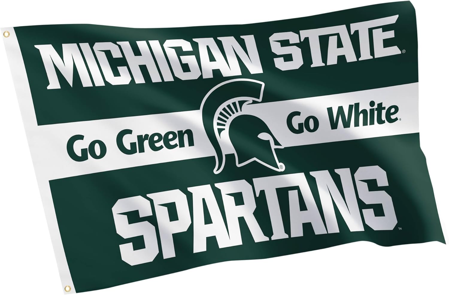 Desert Cactus Michigan State University Flag Spartans MSU Banners 100% Polyester Indoor Outdoor 3x5 feet Flags (Design L)