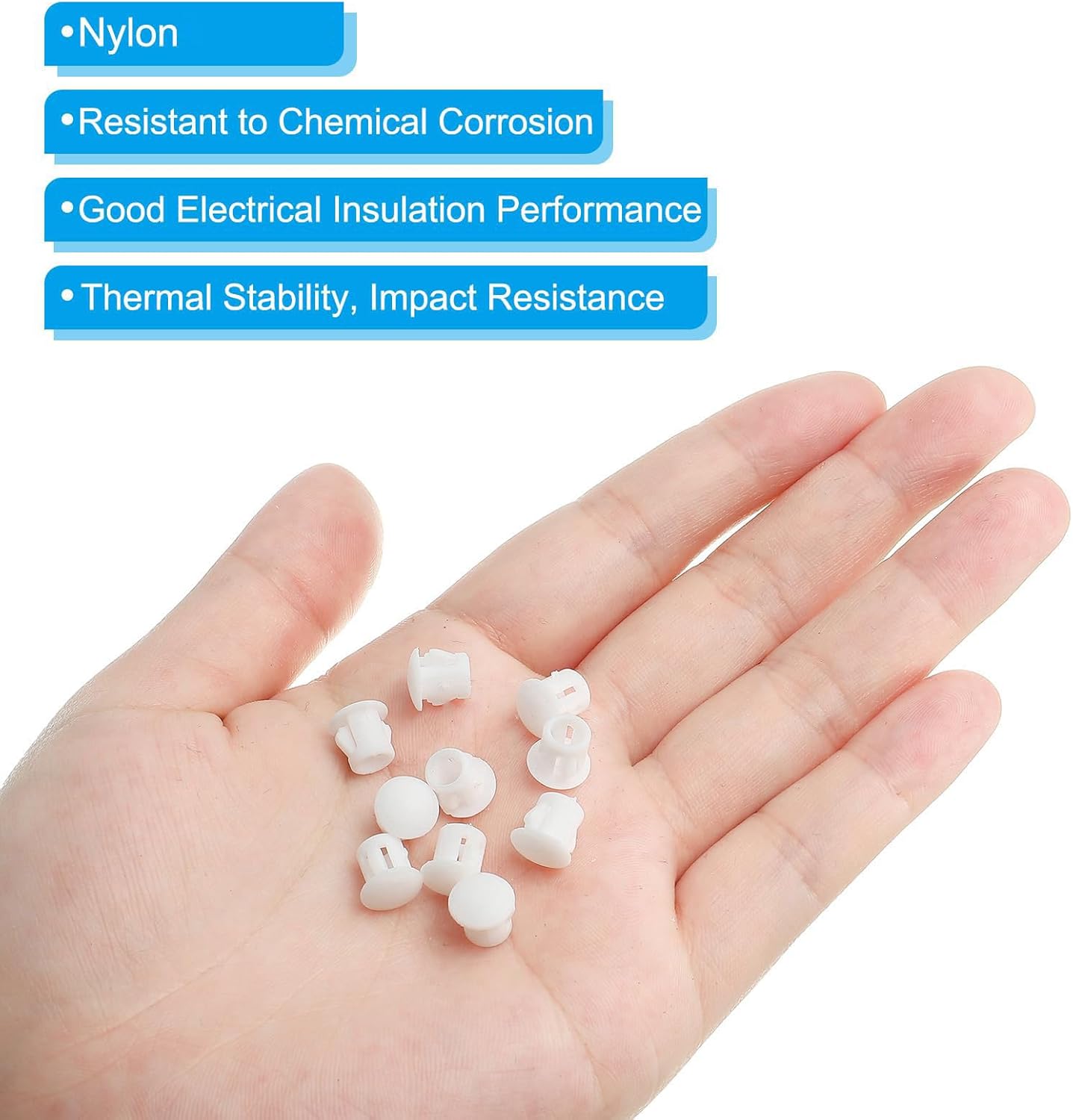 30PCS White Hole Plug Screw Cap Cover Flush Type Panel Plug for Fastening Kitchen Cabinet or Furniture Panel