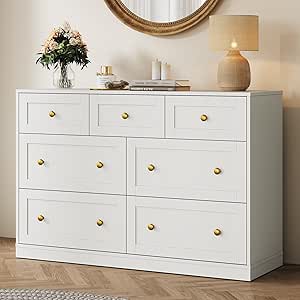 RoyalCraft 7 Drawer Dresser, White