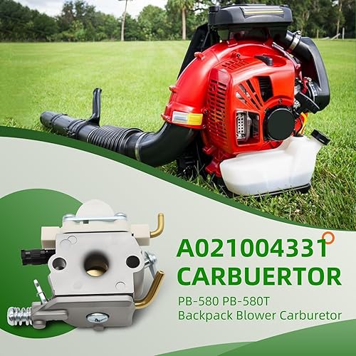 Miniatura 2 de A021004331 Carburador con kit de filtro compatible con Echo PB-580 PB-580T WTA-35 Echo Backpack Soplador