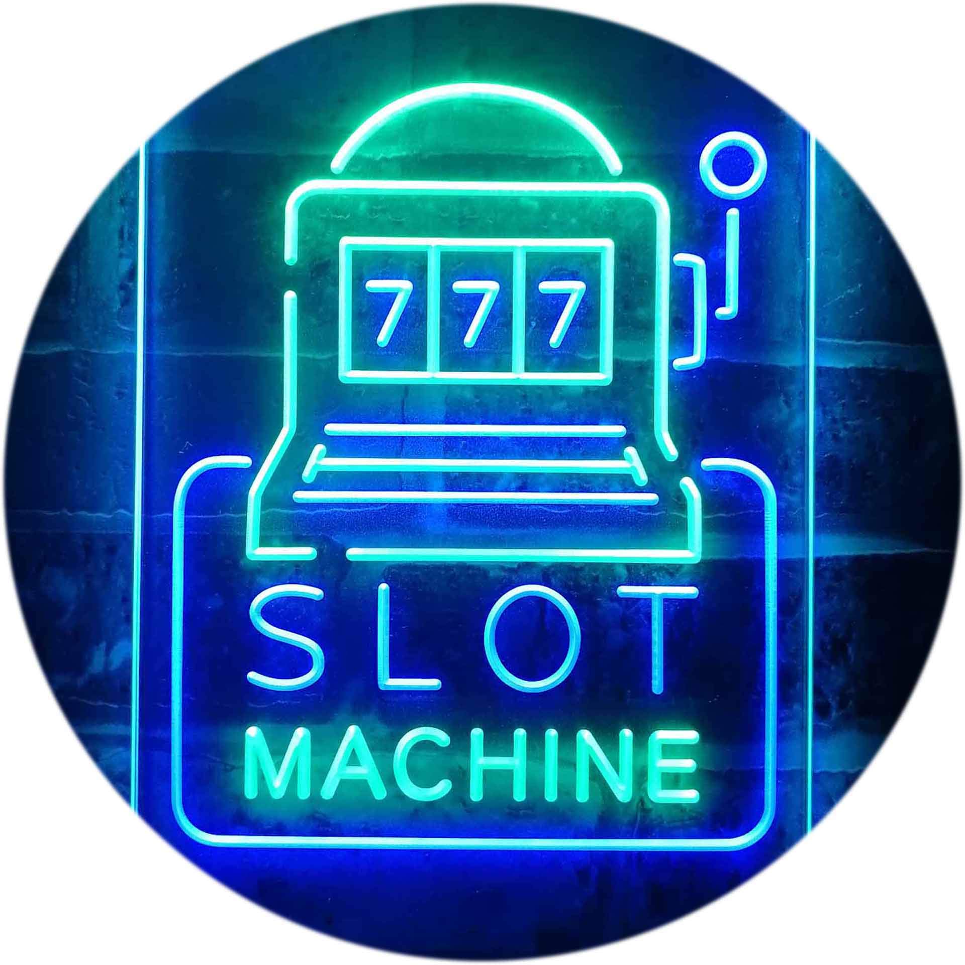 Slot Machine 777 Game Room Dual Color LED Neon Sign Green & Blue 16" x 24" st6s46-i2943-gb : Amazon.ca: Tools & Home Improvement