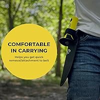 Vista 6 de CKG Pala Detectora de Metales, Excavadora de Doble Borde Dentado Resistente - Herramienta de Excavación de Detección de Metales con Vaina - Cuchillo