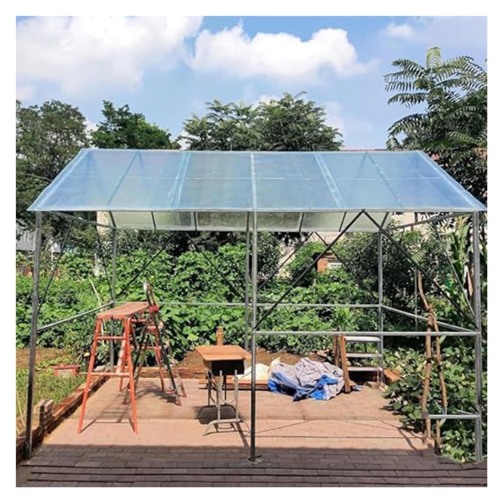 Cubierta de techo de plástico térmico resistente a la intemperie, protector de tragaluz para invernaderos, 1 x 25 m, solución duradera resistente a los rayos UV