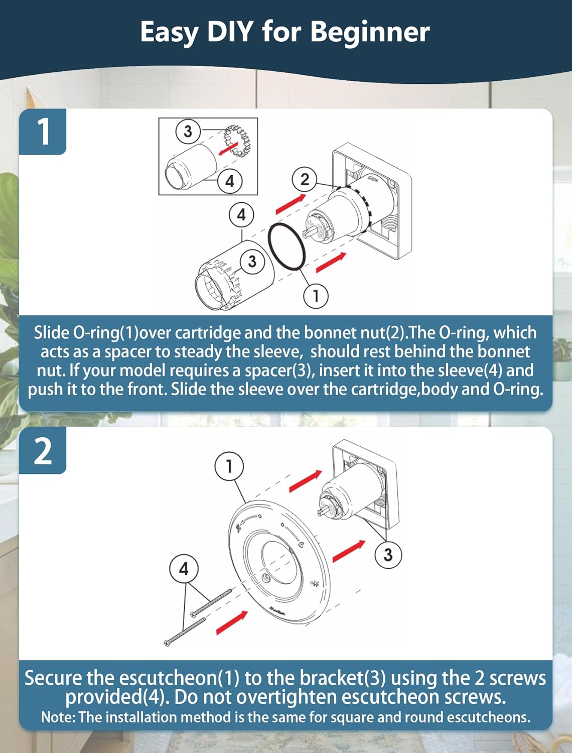 Replacement Handle for Delta 13/14 Series Shower Faucet, Compatible with Delta T14467 Single Metal Lever – Brushed Nickel (Valve, Cartridge Not Included)