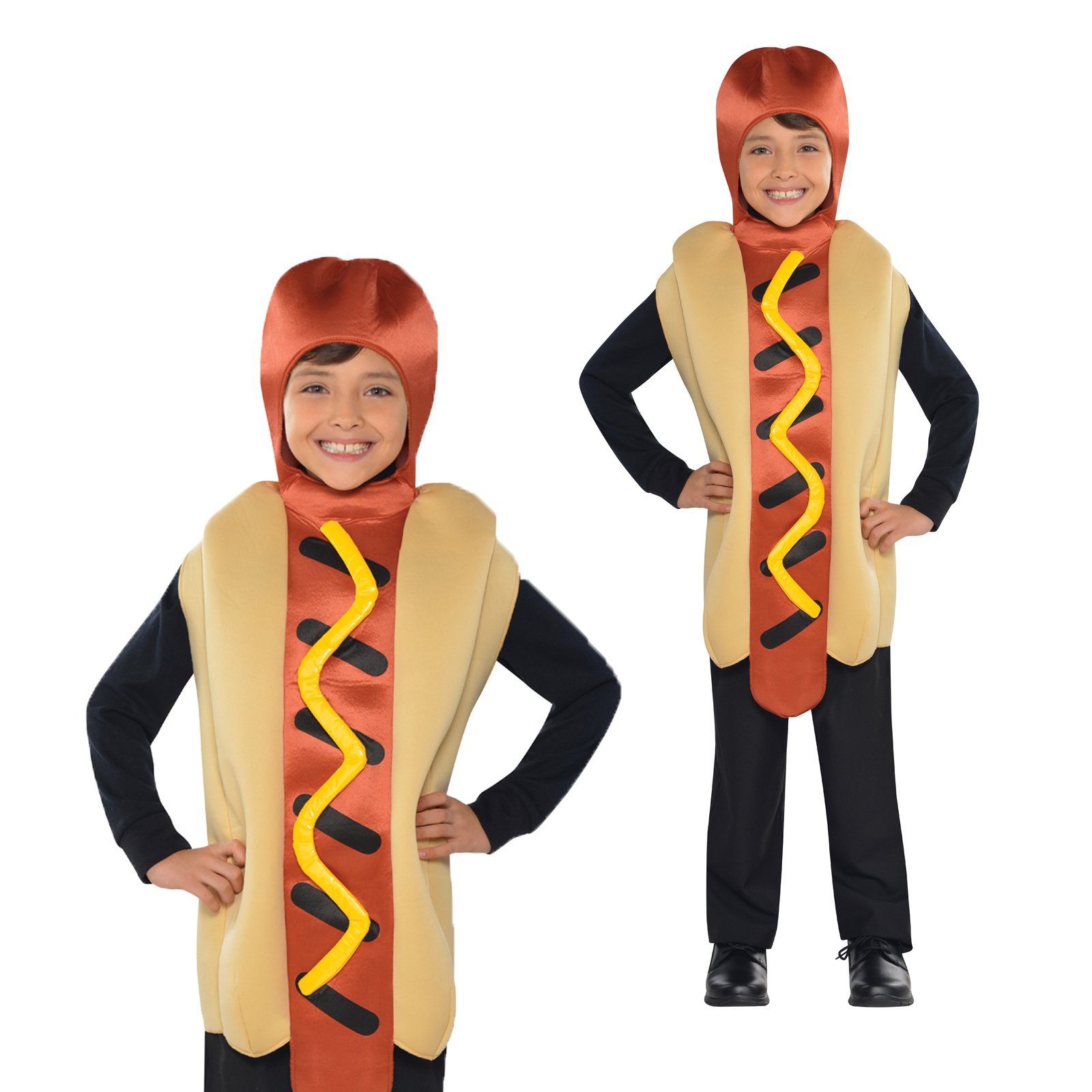 Hot Dog Jumpsuit Kinder Kostüm American Food Fun Jungen Mädchen Kinder Kostüm 6-8 Jahre