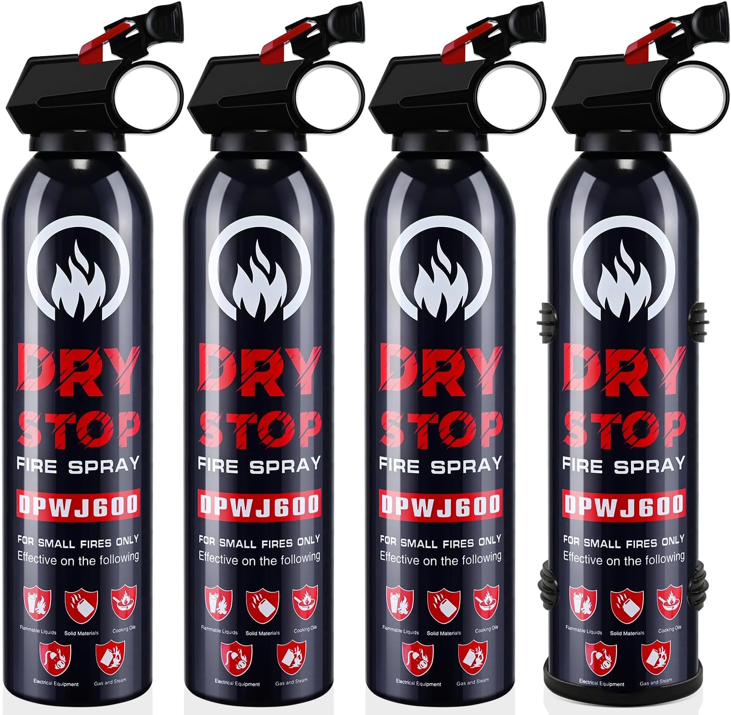 4 Pack Dry Chemical Fire Extinguisher - Portable ABC Fire Extinguisher for Home and Vehicle, Compact Fire Extinguisher for Kitchen, Car, Office, Easy to Use