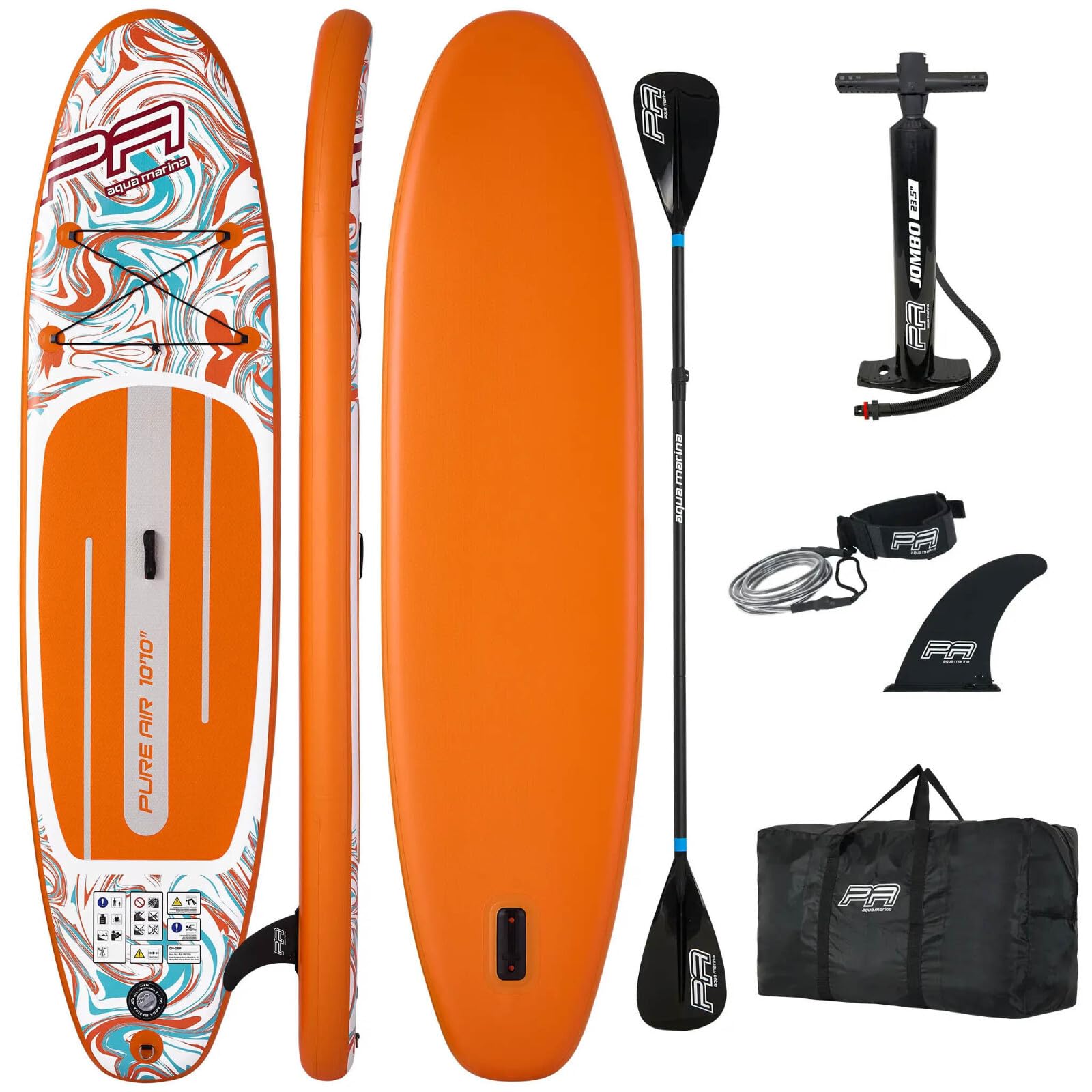 Aqua Marina Pure Air Coast 10'10 SUP Board gonfiabile Stand Up Paddle Set 330 x 82 x 15 cm