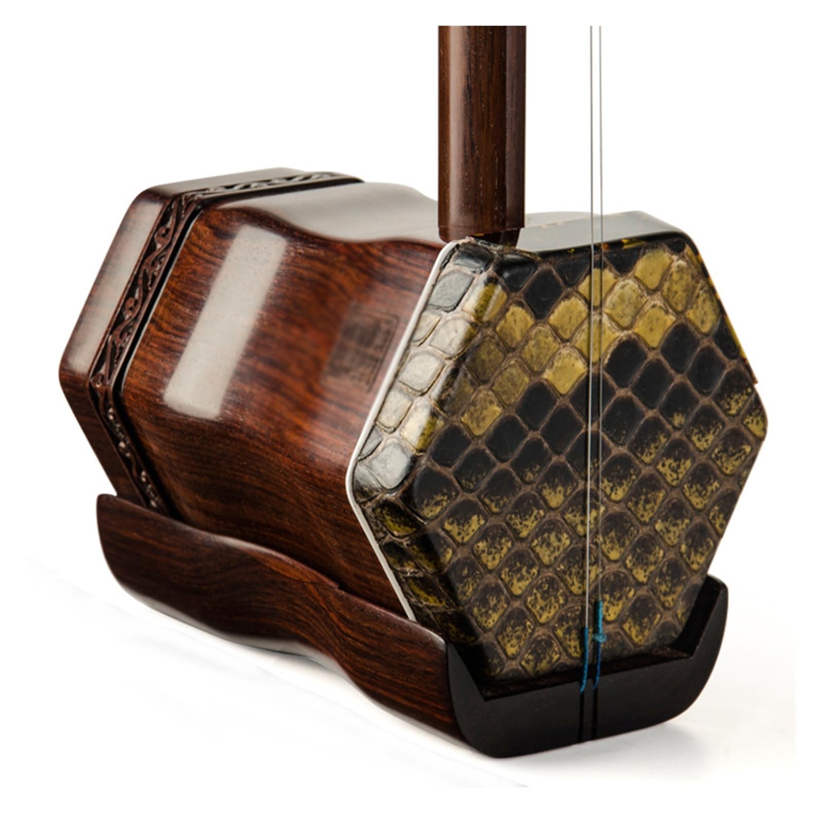 二胡 木製 六角形ボディ 専用ケース付き 二胡 木製 六角形ボディ 専用ケース付き レトロ】二胡 木製 六角形 2弦