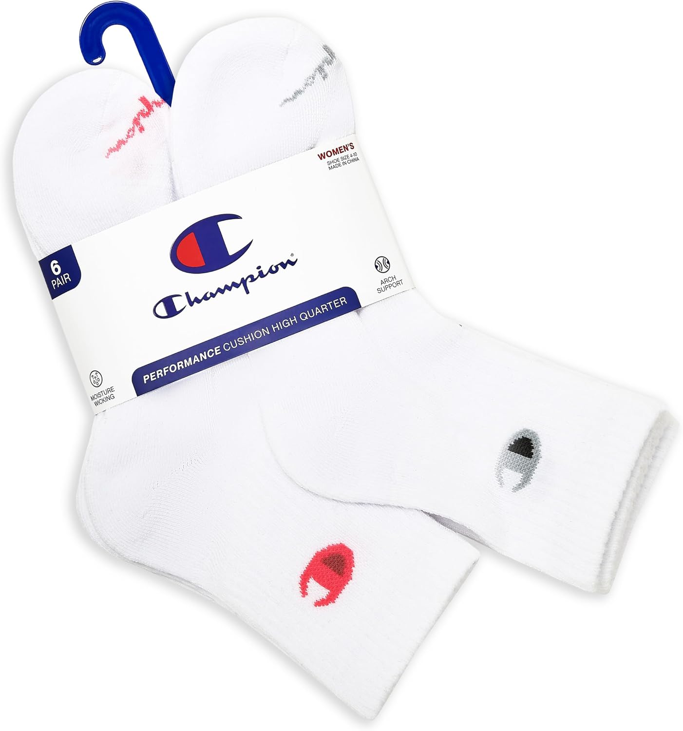 Champion Women's Quarter Socks – 6-pack Cushioned Athletic Socks With Moisture-wicking, Arch Support - Image 3