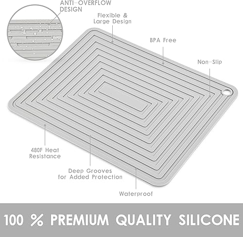 Miniatura 3 de Smithcraft Salvamanteles de silicona para platos calientes, ollas y sartenes, almohadillas calientes antideslizantes para encimera de cocina, tapete