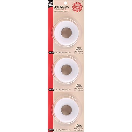Dritz Stitch Witchery Fusible Hemming Web, 5/8'' x 20 Yards (Pack of 3)