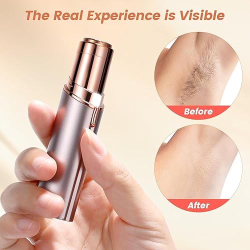 Miniatura 3 de Removedor de vello facial para mujeres, como se ve en la televisión, afeitadora facial sin dolor, mini removedor de pelo, afeitadora eléctrica