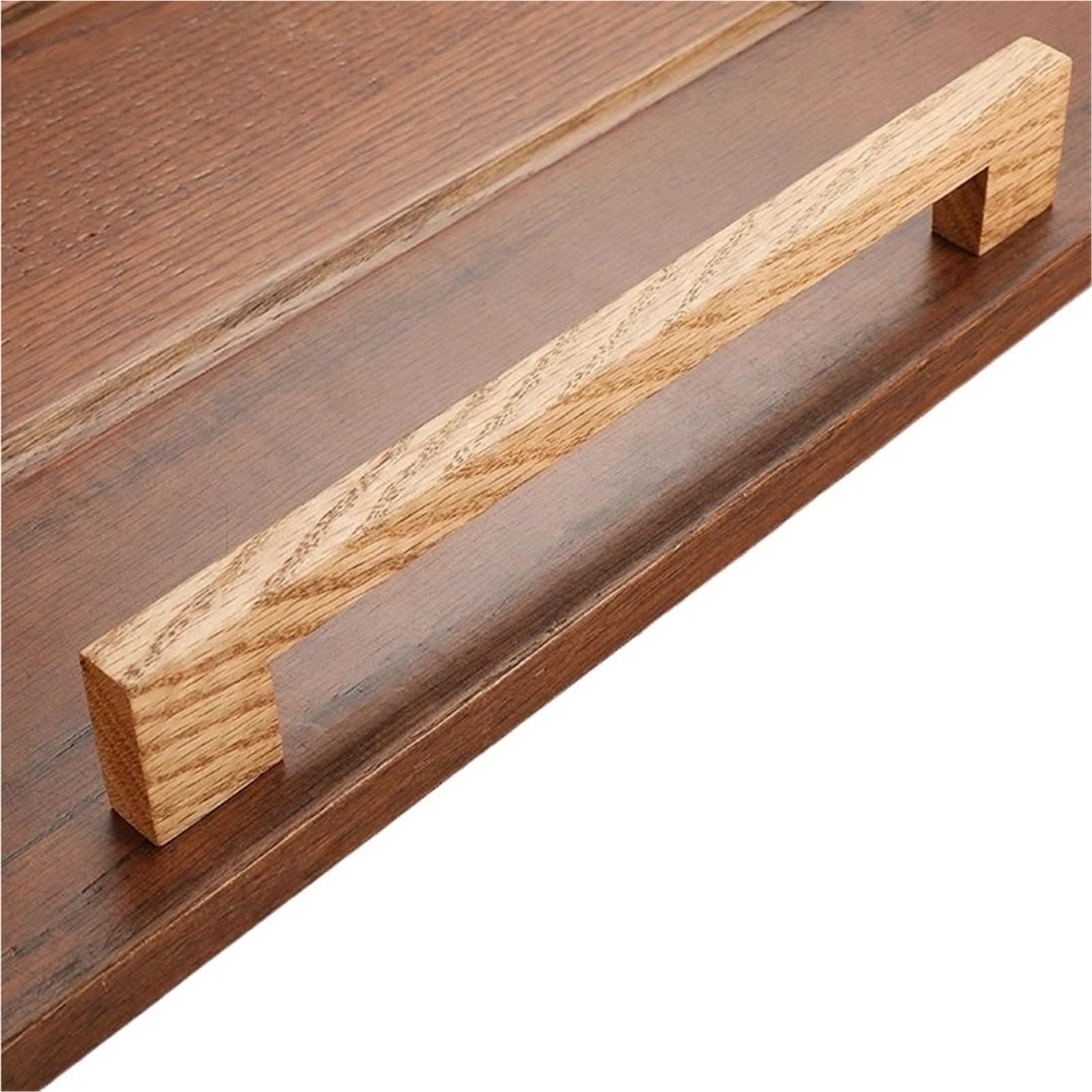 LADFRTYU Wooden Handles 2pc Wooden Cabinet Door Handle Cupboard Knob and Kitchen Knobs Wardrobe Handles for Furniture Hardware(L216xH34xWE12xC192mm-A)