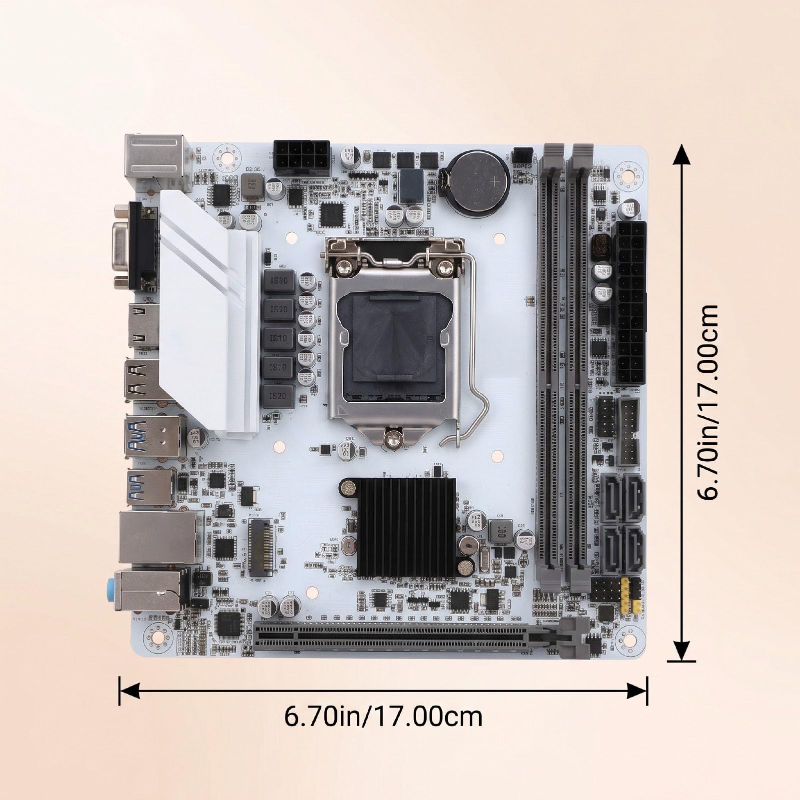 Scheda Madre H510 ITX, LGA1200, DDR4 a Doppio Canale, 64 GB, Slot M.2 NVMe, WiFi M.2, PCIe 3.0 X4, PCIe 4.0 X16, Interfacce Serial ATA 3.0
