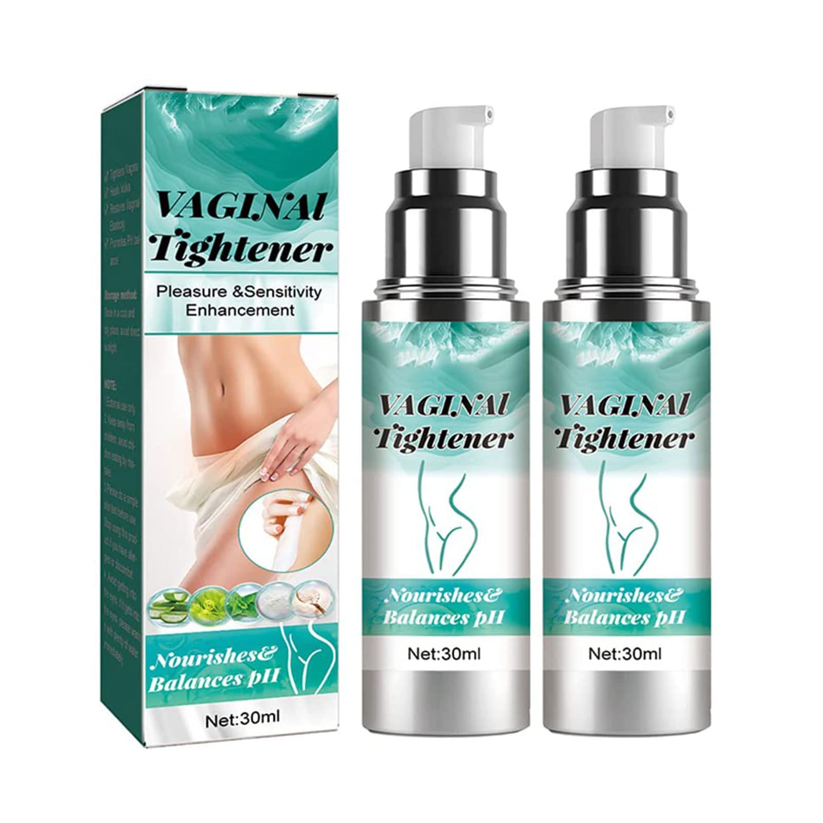 Crema di serraggio vaginiale, risultati rapidi e duraturi e migliora la salute dei prodotti di serraggio vaginiale, migliora la sensibilità intima, gel di serraggio vaginale per le donne (2 pezzi)