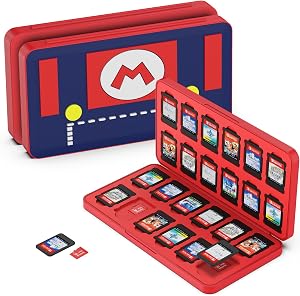 GeeRic 24 Slot Game Card Storage Case Compatible with Switch, Portable Game Card Storage Cartridge with Switch, Games Cartridges & Slot