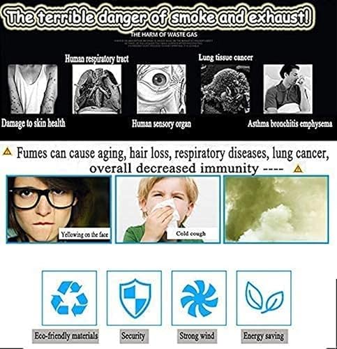 Miniatura 8 de Wzglod Ventilador de chimenea de 100 W, ventilador de escape de chimenea, ventilador de combustión, inductor de tiro de chimenea, ventilador de