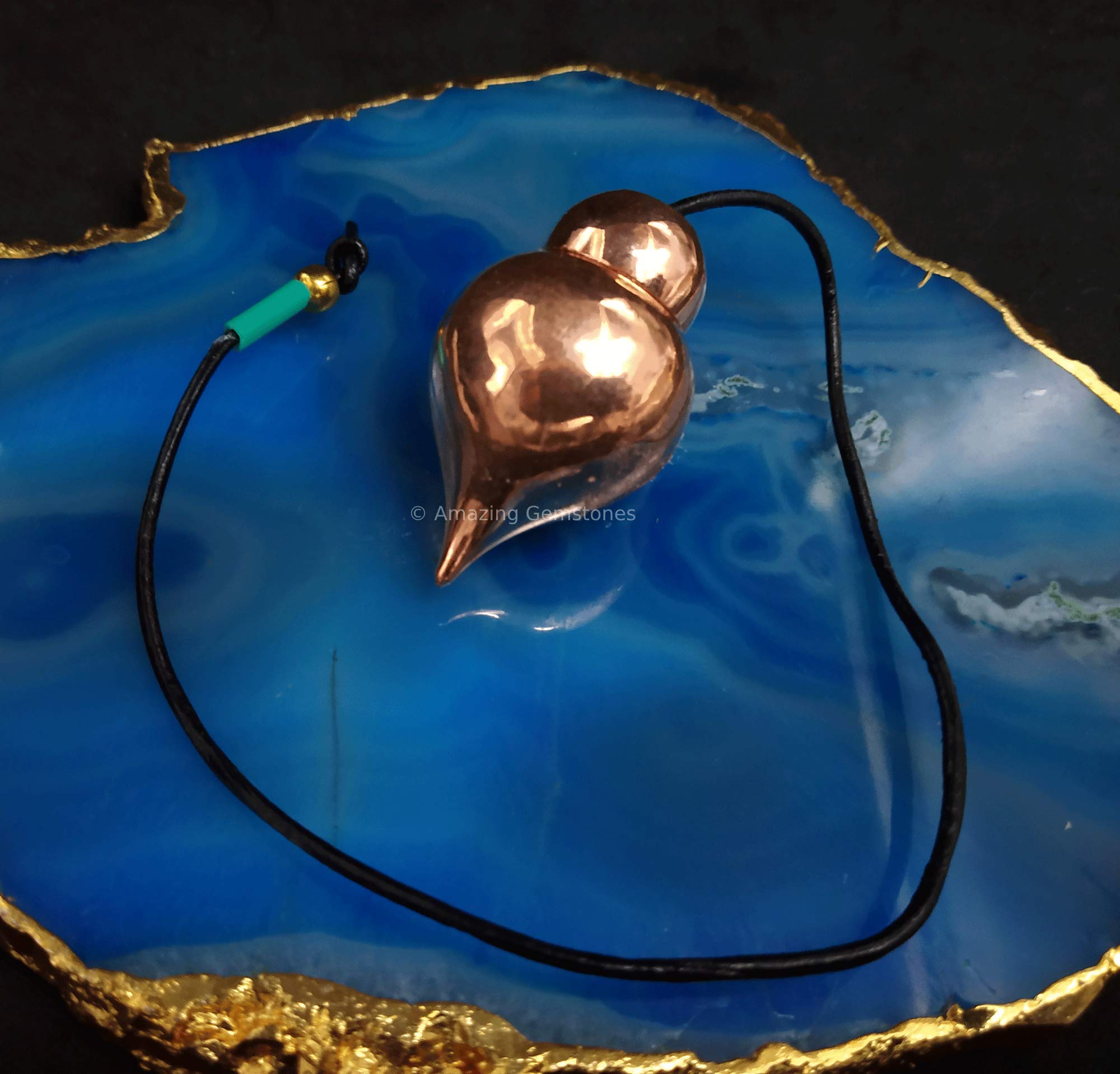 Healing Metal Pendulums for Divination, Rose Gold Tear Drop Steel Copper Pendulum High Energy Pendulo de Bronce Pendulos de Mesa MP17