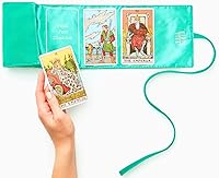 Vista 12 de Witchy Cauldron Tarot Wrap, almacenamiento de tarot satinado y tela, soporte de almacenamiento de cubierta, tarot Spread - negro