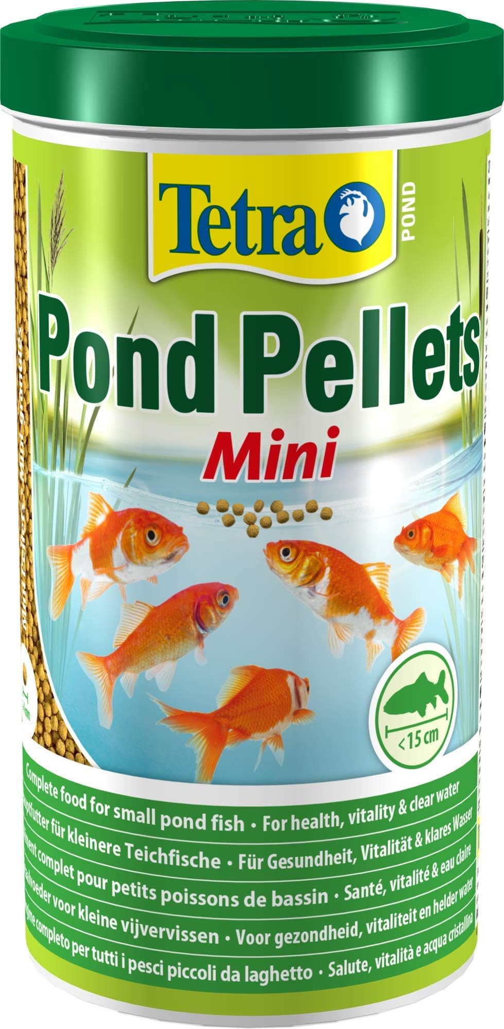 Tetra Pond Pellets Mini, Complete Fish Food for Smaller Pond Fish, 1