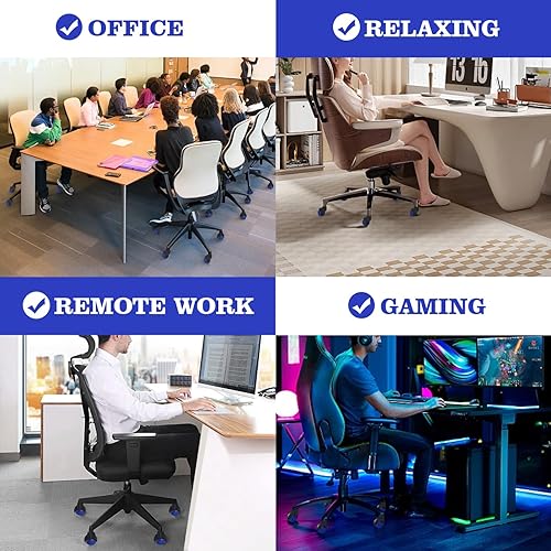 Miniatura 7 de Hirate - Ruedas de bola de 2 pulgadas, ruedas universales de rotación de 360 grados con cubierta de nailon para sillas de muebles de oficina, ruedas