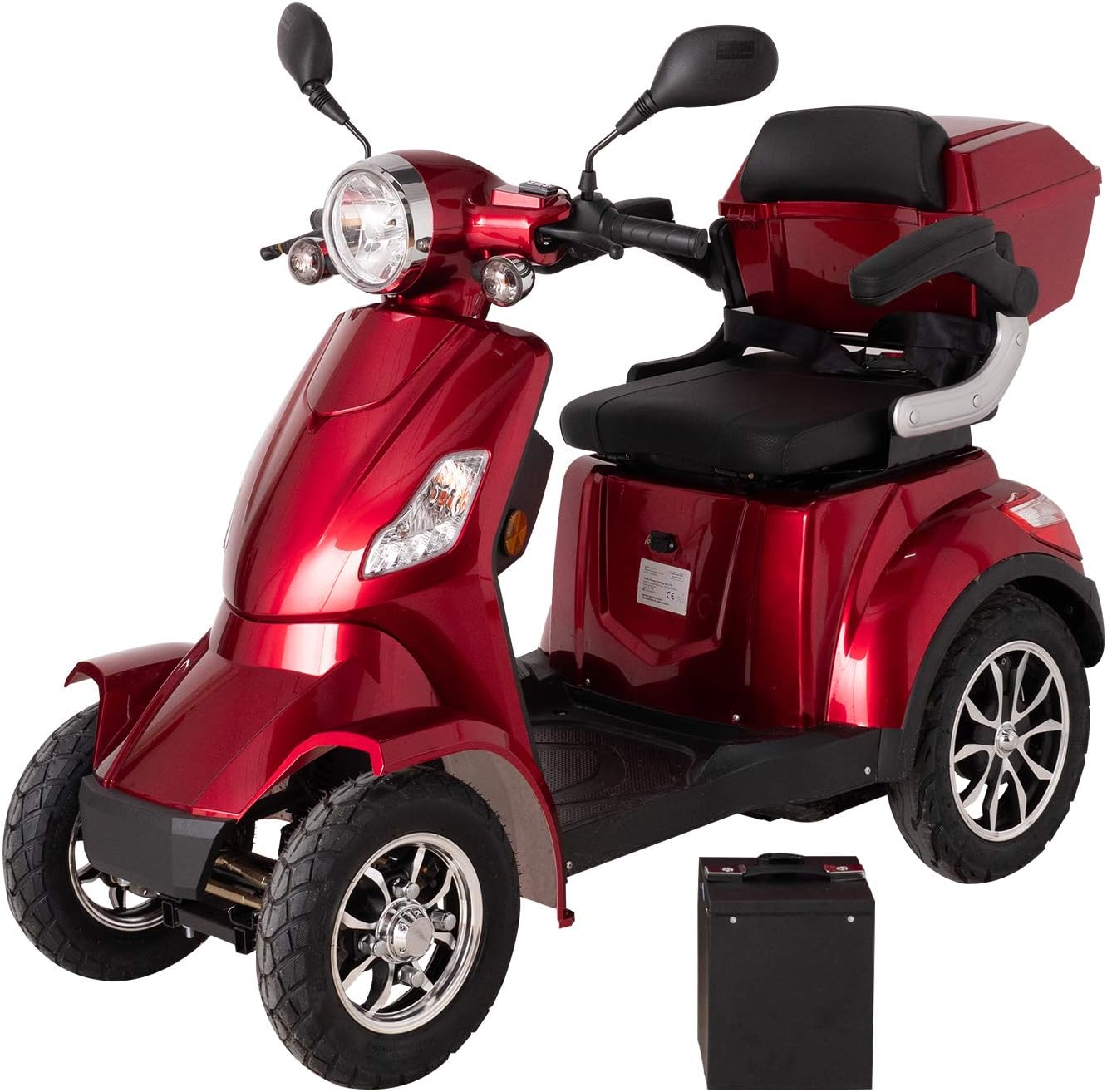 Electric Mobility Scooter Fastest Red Includes Lithium Battery by Green Power