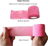 Vista 136 de Baisunt Paquete de 6 vendajes cohesivos de 1 pulgada, cinta autoadhesiva autoadhesiva autoadhesiva transpirable para muñeca, tobillo, deportes