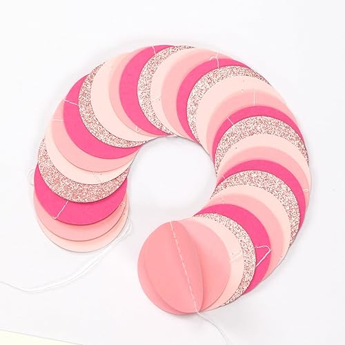 Miniatura 17 de Guirnalda de papel para decoración de fiesta de otoño beige, naranja y rosa, 39 pies, 3D de otoño, bohemio, colgante, para Acción de Gracias