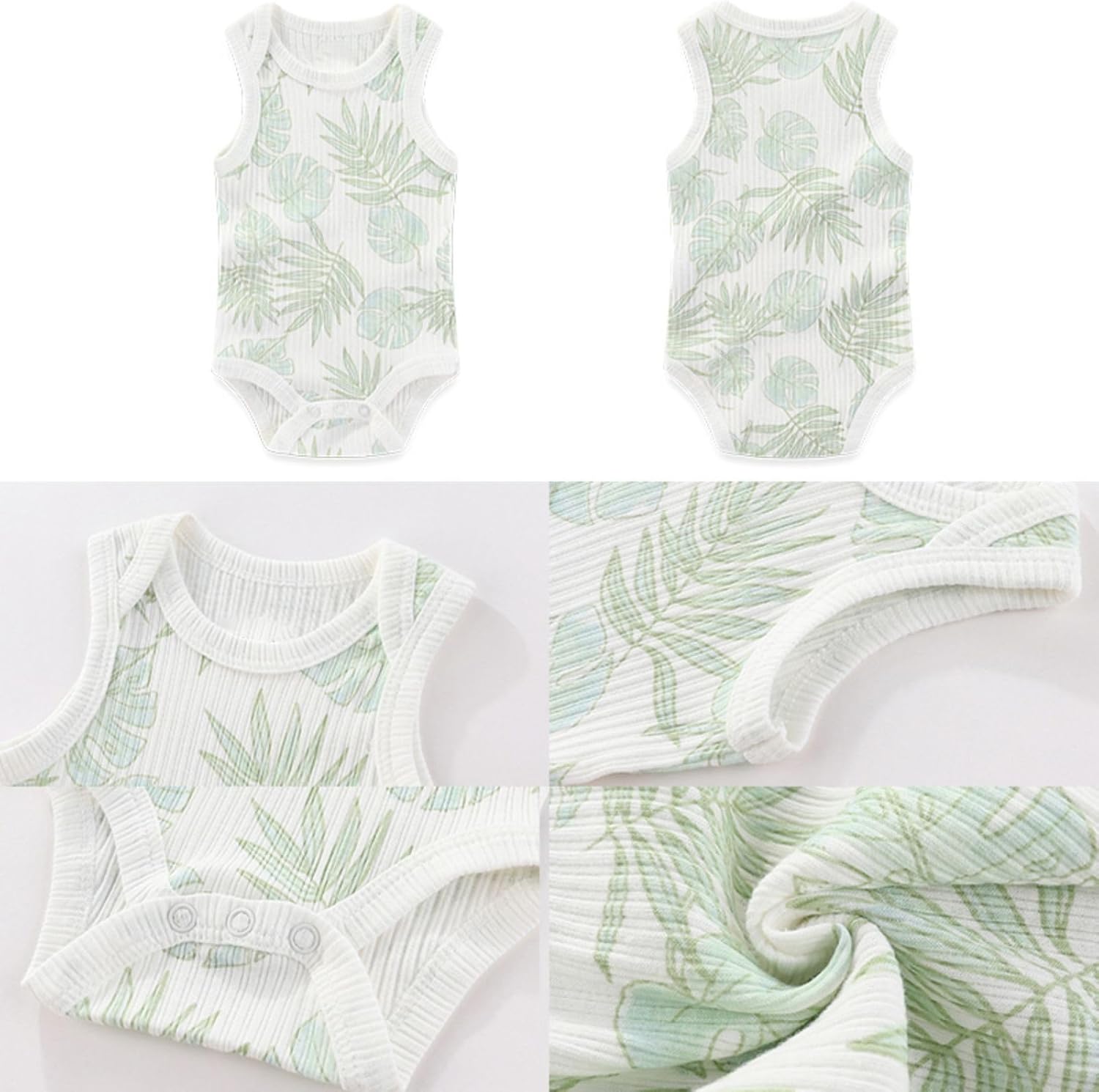 Four Seasons Baby Boy Girl Bodysuits 5-Pack Cotton Comfort Short Sleeve Baby Clothes Soft Infant Outfits - Image 4