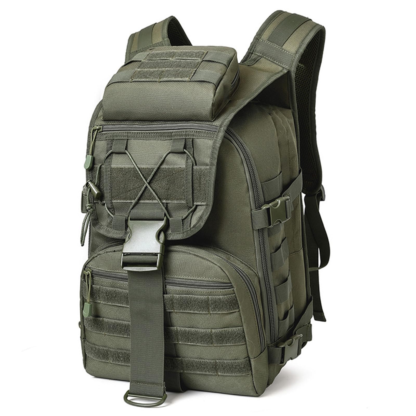 CINGHI LUSSO Tactical Backpack 35L Waterproof Backpack for Travelling Tool Backpack Mens Rucksack for Men Military Backpack Hiking Backpack (Green)