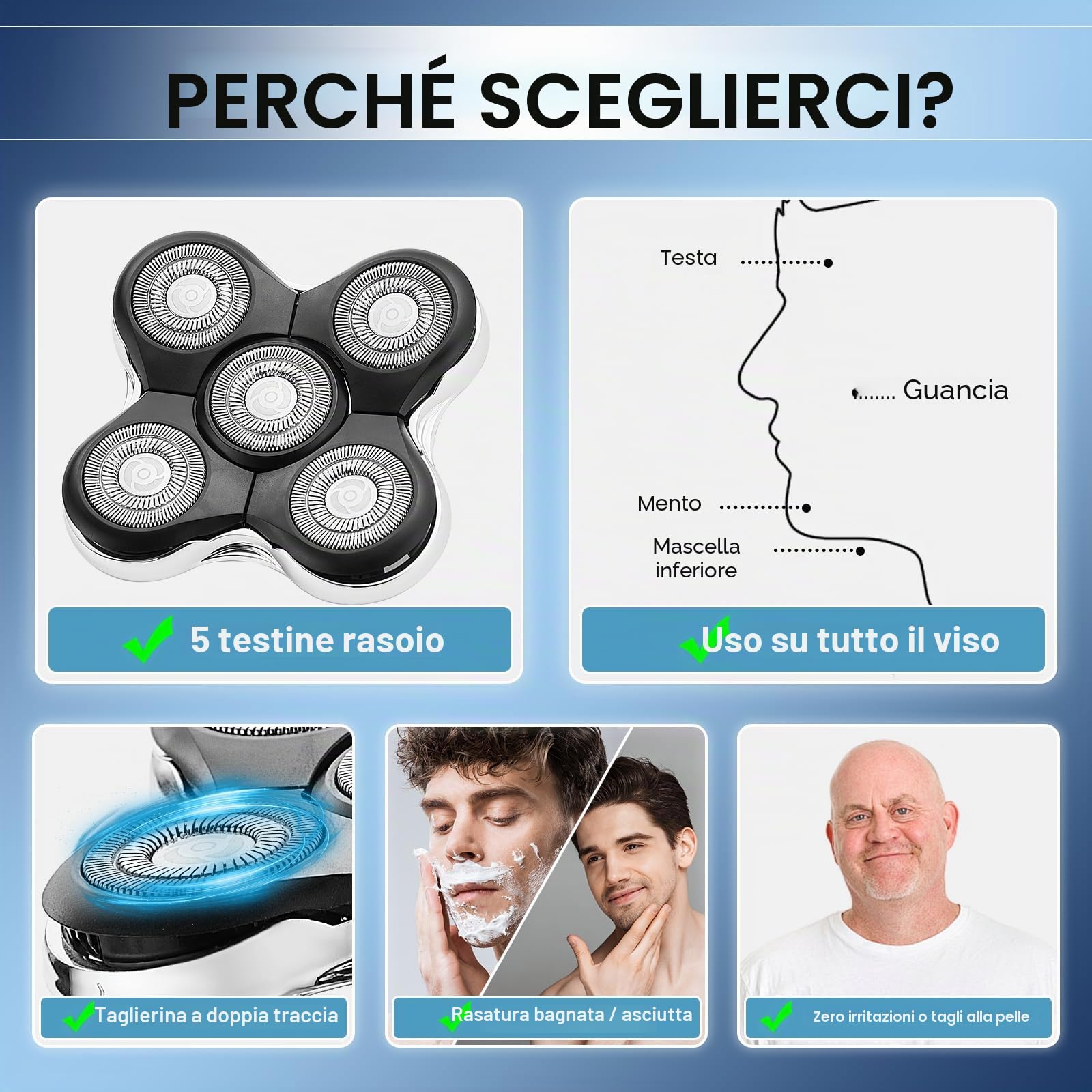 Testine di ricambio per rasoio Remington Balder XR1500,XR1501,RX5 testine (2 pezzi)