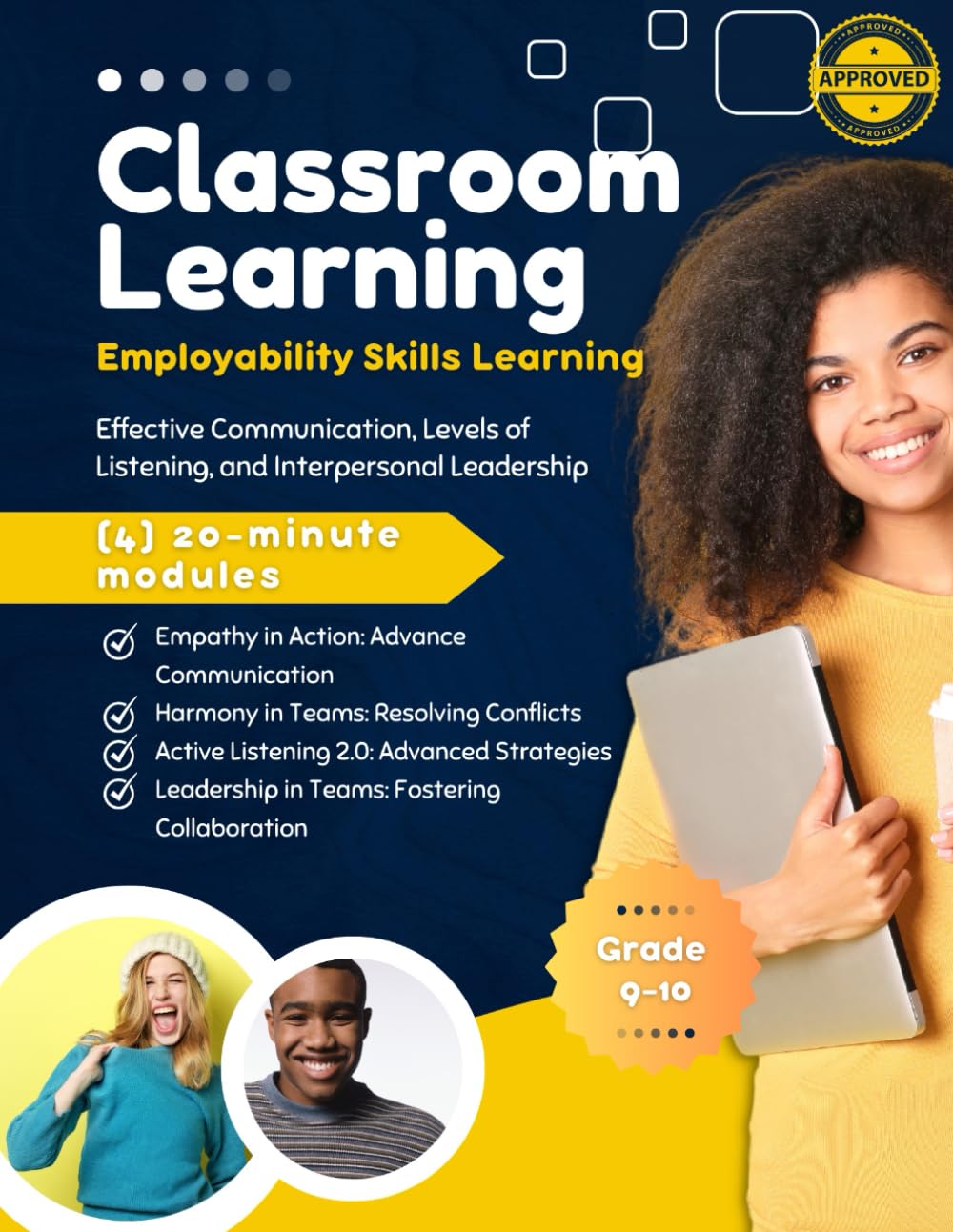 Effective Communication, Levels of Listening, and Interpersonal Leadership: Grade 9th-10th, (4) 20-Minute Lessons (Leadership Training Activity Books for Youth Grades 6-12)