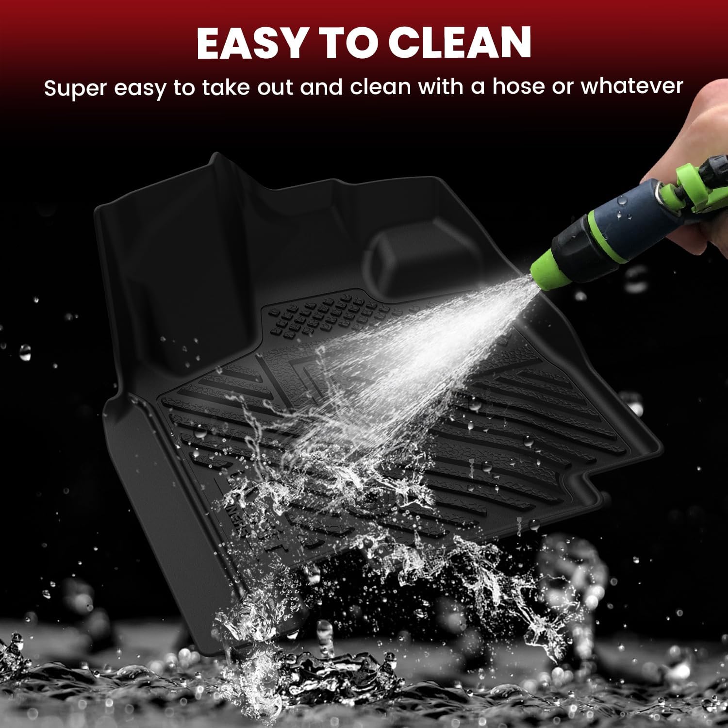 LASFIT Floor Mats Fit for Chrysler Town & Country 2008-2016/Dodge Grand Caravan 2008-2020, All Weather TPE Fit Floor Liner for Chrysler Town & Country & Dodge Grand Caravan 3 Row Car Mats, Black - Image 6