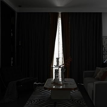 VisionaryHomeDesign Luxury Velvet Curtains, Gray - Gold, 50W x 96L