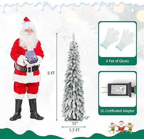 Miniatura 52 de Goplus Árbol de Navidad negro sin luz de 7.5 pies, árbol de Halloween artificial con 1258 puntas de rama, soporte de metal, árbol completo