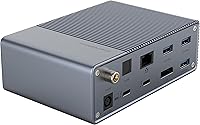 Vista 11 de Hyper Unidad USB-C y Thunderbolt 4 Hub con fuente de alimentación GaN integrada: tres puertos Thunderbolt 4 downstream y un puerto ascendente
