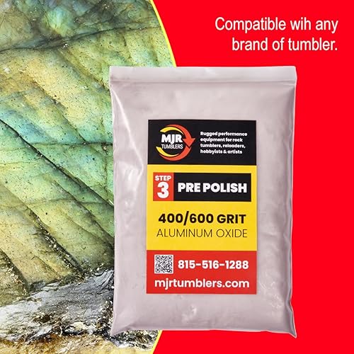 Miniatura 6 de 20 libras de grano de pulido de roca de óxido de aluminio MJR Tumblers Premium 1200 para etapaetapa 4, MJR Tumblers es una empresa discapacitada y