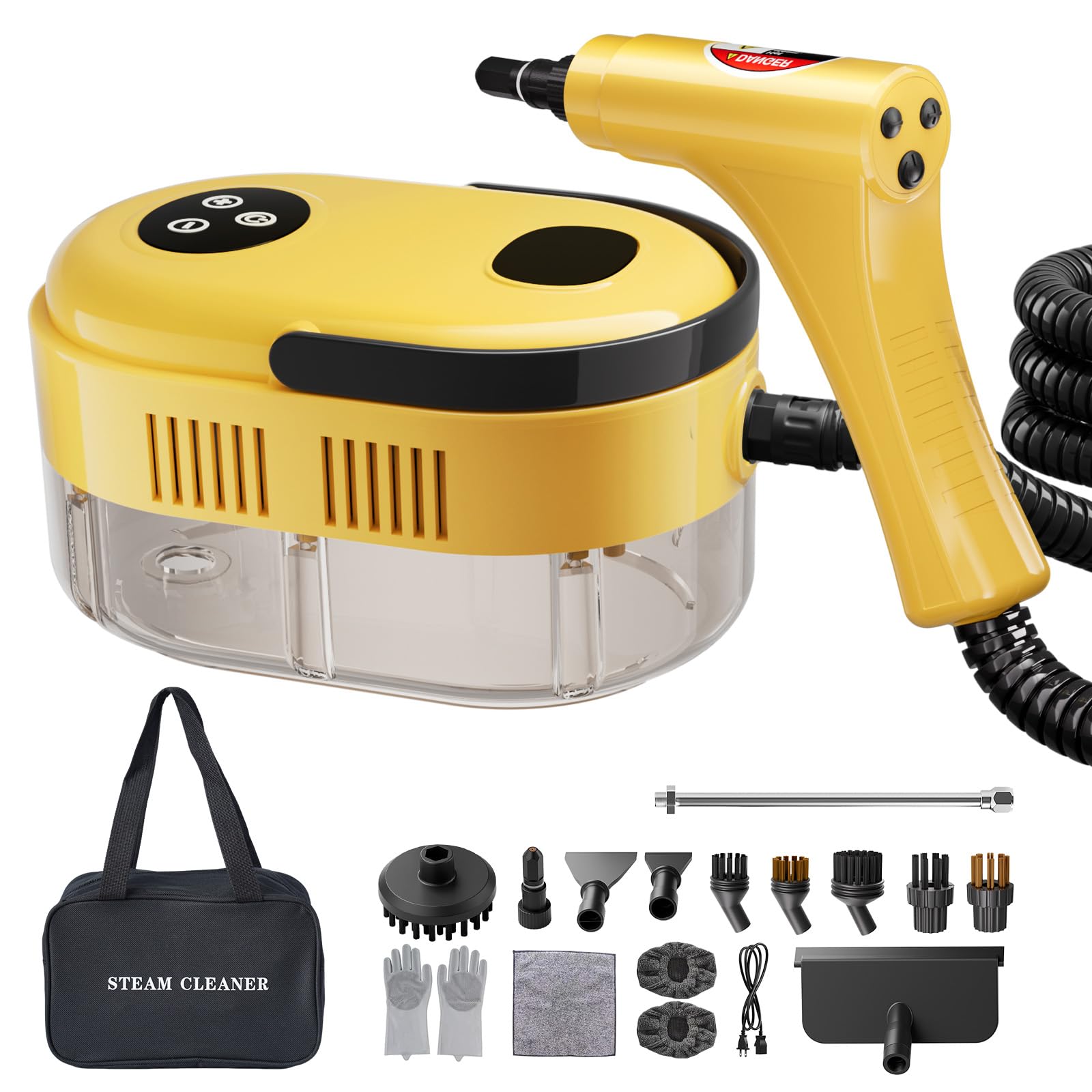 Handheld Steam Cleaner High Pressure Steamer for Deep cleaning 1200ML Steam Cleaning Machine for Home Use With 6