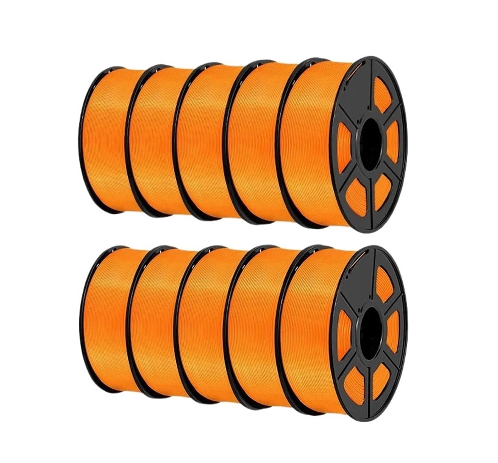 Compatibile Con La Maggior Parte Delle Stampanti 3D FDM, Filamento PLA Plus Da 1,75 Mm, Confezione Sfusa Totale Da 10 Kg (10 Bobine), Materiale Di Stampa 3D Avanzato(PLAPLUSORANGE-10)