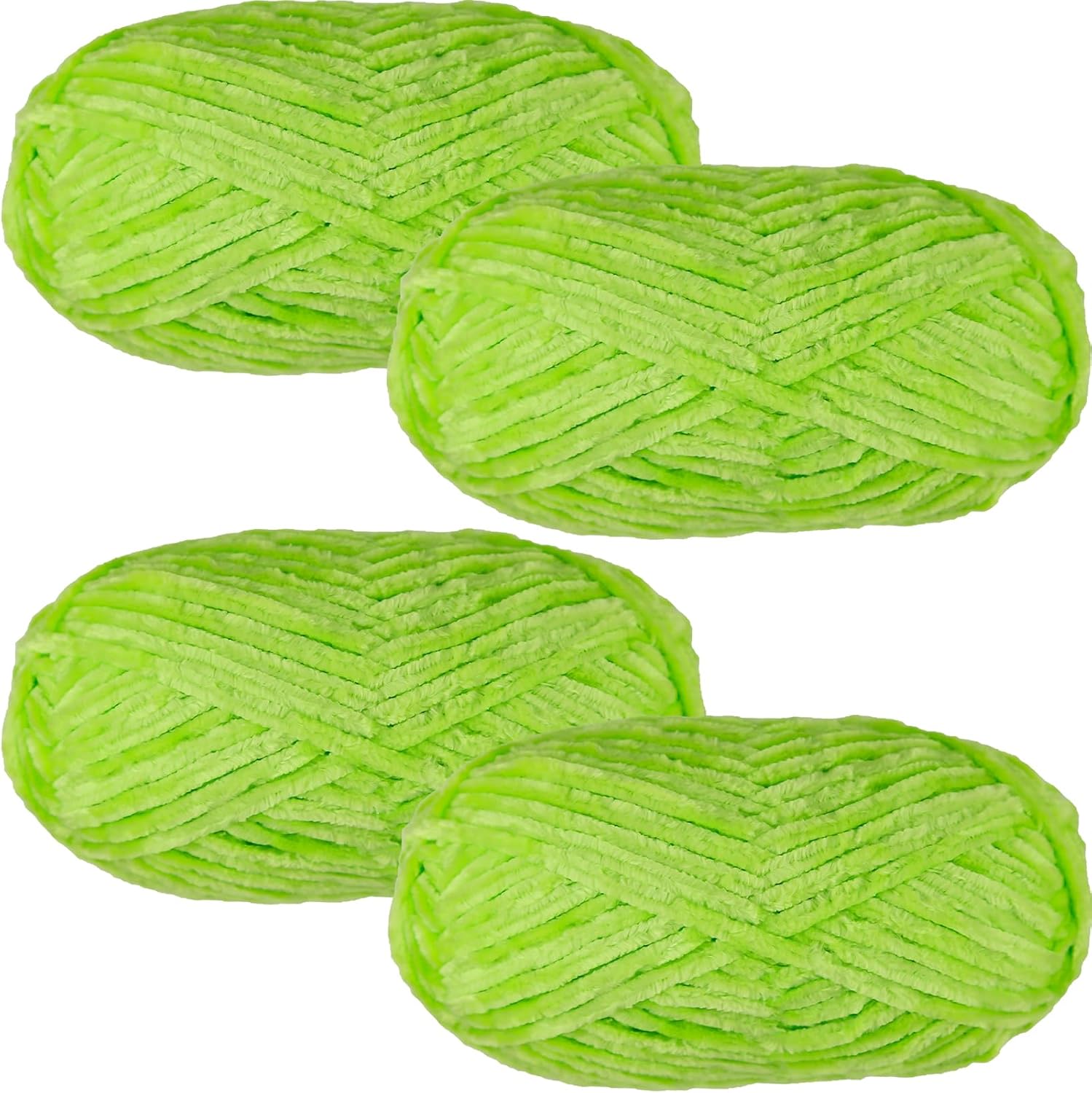 4 PCS 400g Soft Chenille Yarn Velvet Yarn for Crocheting