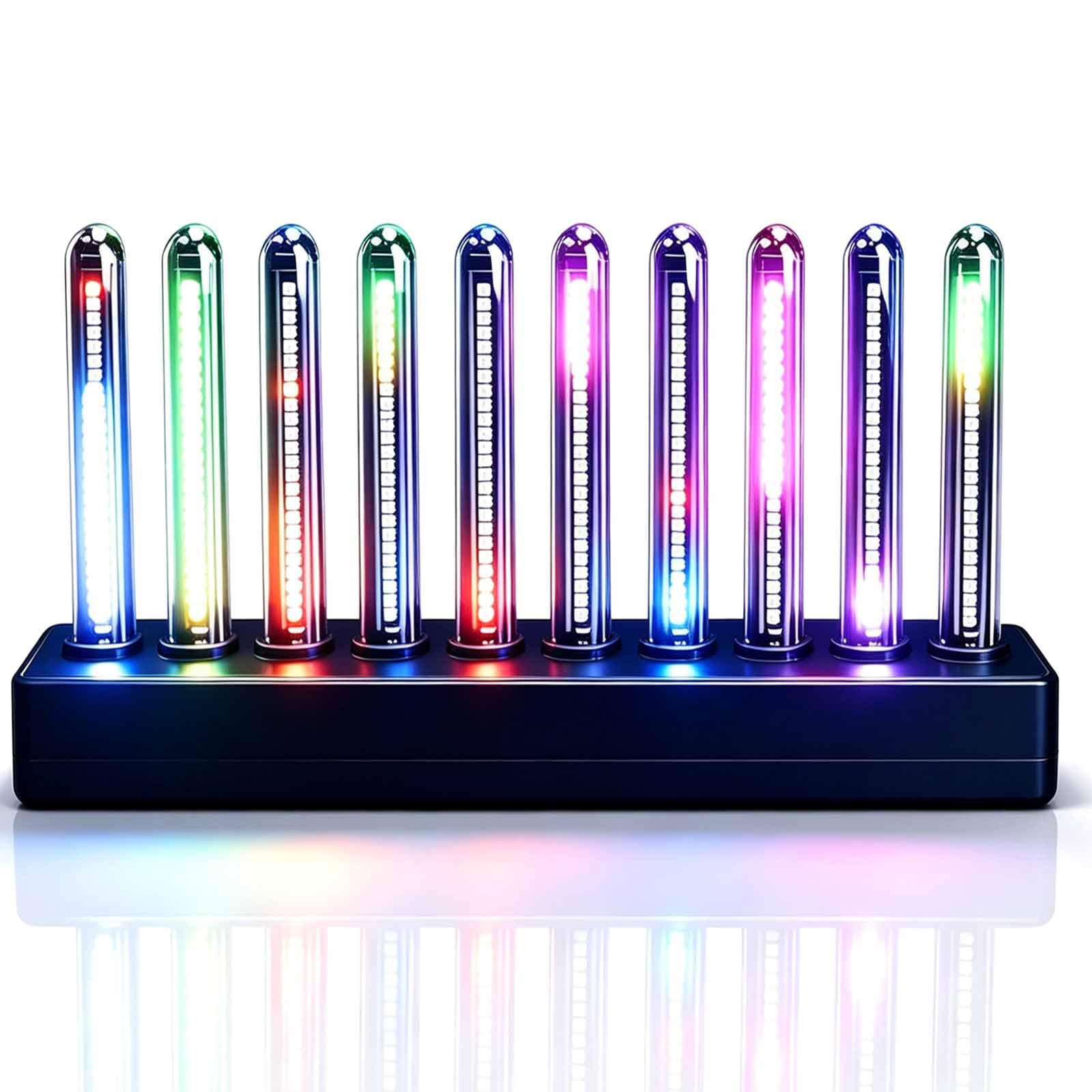 RGB-Sound-Pickup-Licht, Musikrhythmus-Lichtleiste Mit 240 RGB-LEDs, 14 Farbmodi, 8 Anzeigestilen Und Einstellbarer Helligkeit, Für Schreibtisch, Studio Und Gaming-Zimmer