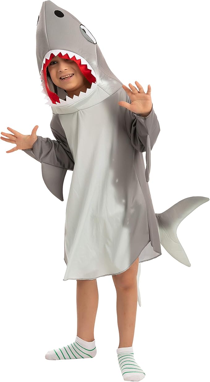 Shark Costume Jumpsuit for Child Halloween Trick-or-Treating