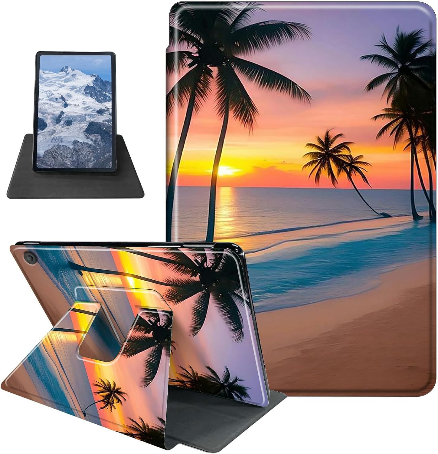 Case for Fire HD 10 2021-2023,Sunset Beach Palm Trees