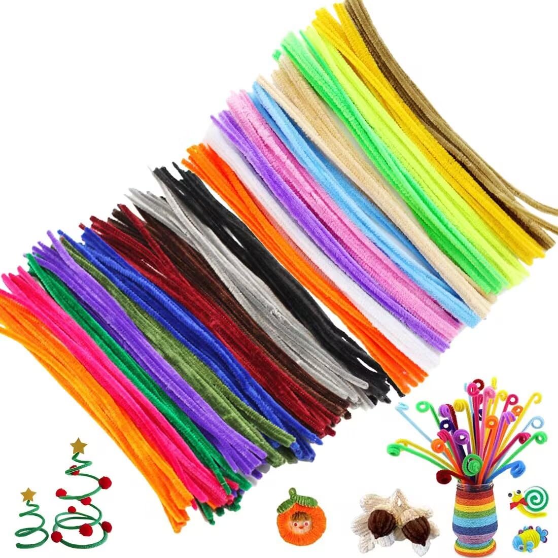 200 Chenilles Loisir Créatif - Cure-pipes Souples, 30 Cm - Pour Bricolage, Décoration, Activités Enfants - Multiusage