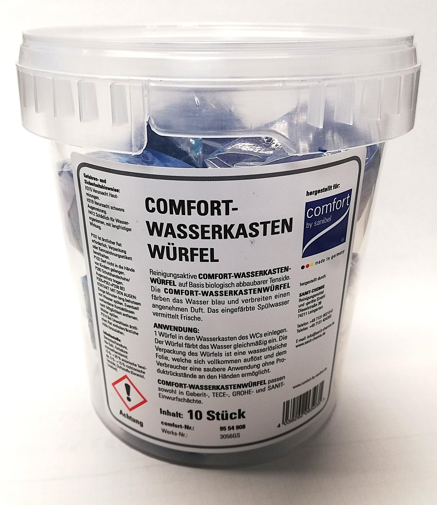 Zestaw 10 kostek do zbiornika na wodę WC Comfort
