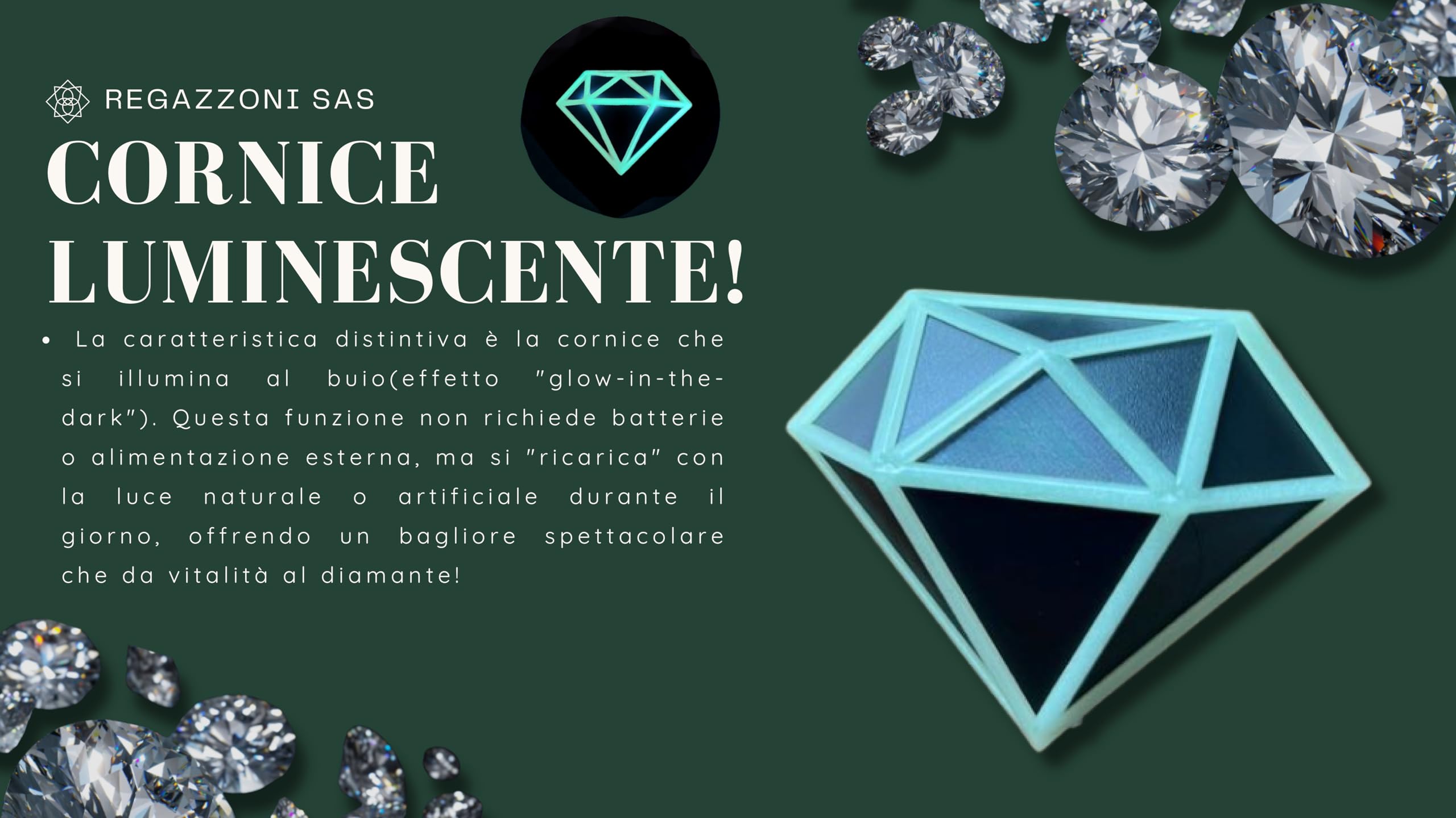 Diamond Vibe Profumatore Auto Fosforescenti